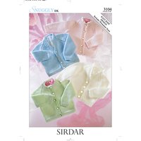 Sirdar Snuggly DK Baby Cardigan Knitting Paper Pattern, 3104