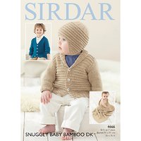 Sirdar Snuggly Baby Bamboo DK Cardigan And Blanket Knitting Paper Pattern, 4666