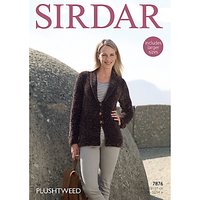 Sirdar Plushtweed Women's Cardigan Knitting Paper Pattern, 7876