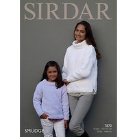 Sirdar Smudge Women's And Children's Jumper Knitting Paper Pattern, 7870