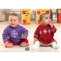 King Cole Comfort DK Baby Jumper Knitting Pattern, 3498