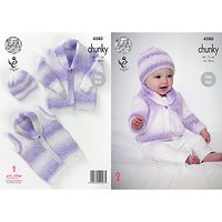 King Cole Comfort Chunky Baby Garments Knitting Pattern, 4580