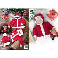 King Cole Comfort DK Baby Christmas Jumper And Hat Knitting Pattern, 3803