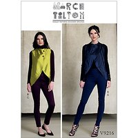 Vogue Misses' Women's Tulip Hem Vests And Trousers Sewing Pattern, 9216