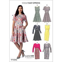 Vogue Women's Custom Fit Dress Sewing Pattern, 9202
