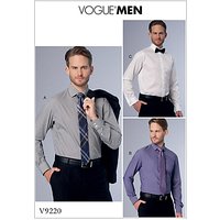 Vogue Men's Shirt Sewing Pattern, 9220