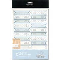 East Of India Cupcake Tiny Happy Birthday Flag Kit, Pack Of 22