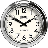 Newgate Giant Electric Wall Clock, Silver