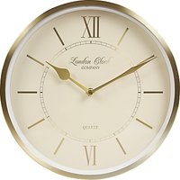 London Clock Company Heritage Wall Clock, Champagne Gold, Dia.25cm