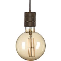 Calex XXL LED Filament Globe Bulb And Pendant Set, Clear/Gold