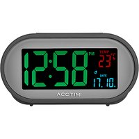 Acctim Grey Smart Connector USB LCD Alarm Clock, Grey