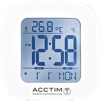 Acctim Sandby Radio Controlled Alarm Clock, White