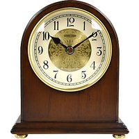 London Clock Company Arch Top Mantel Solid Wood Clock, Walnut