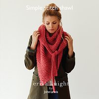 Erika Knight For John Lewis Women's Simple Stitch Shawl Knitting Pattern