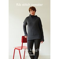 Erika Knight For John Lewis Women's Rib Stitch Sweater Knitting Pattern