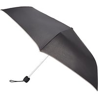 John Lewis Fulton Victoria Piped Umbrella, Charcoal