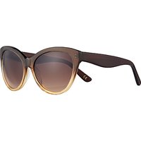 AND/OR Ombre Cat's Eye Sunglasses, Brown