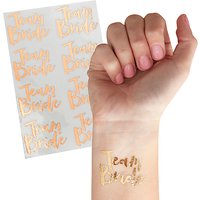 Ginger Ray Hen Party Team Bride Temporary Tattoos, Pack Of 16