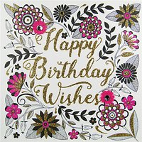 Rachel Ellen Secret Garden Birthday Wishes Card