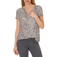 Betty & Co. Printed Top, White/Grey