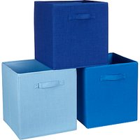 House By John Lewis Polyester Storage Boxes, Set Of 3