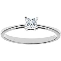 Diamond Collection 18ct White Gold Princess Cut Diamond Engagement Ring, 0.33ct