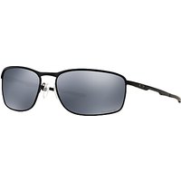 Oakley OO4107 Conductor 8 Polarised Rectangular Sunglasses, Matte Black/Grey