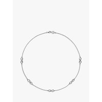 Dower & Hall Sterling Silver Infinity Necklace, Silver