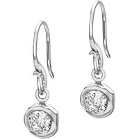 Dower & Hall Sterling Silver White Topaz Dewdrop Earrings, Silver
