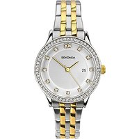 Sekonda 2388.00 Women's Date Two Tone Bracelet Strap Watch, Silver/Gold
