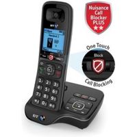 BT Dect Black Telephone With Nuisance Call Blocker & Answer Machine - Single
