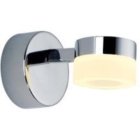 Meroo Clear Chrome Effect LED Bathroom Wall Light