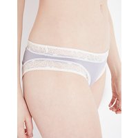 AND/OR Phoebe Lace Trim Briefs, Lilac/Cream