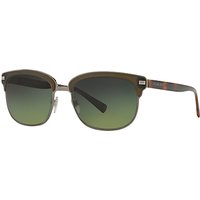 Burberry BE4232 Polarised Square Sunglasses, Tortoise/Green Gradient
