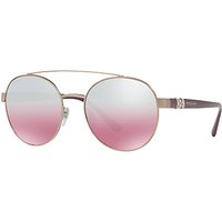 Bvlgari BV6085B Embellished Round Sunglasses, Plum/Pink Gradient