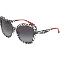 Dolce & Gabbana DG2164 Cat's Eye Sunglasses, Multi/Black Gradient