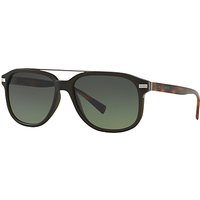 Burberry BE4233 Polarised Square Sunglasses, Tortoise/Green Gradient