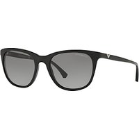Emporio Armani EA4086 Square Sunglasses, Black/Grey Gradient