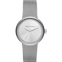 Armani Exchange Women's Crystal Mesh Bracelet Strap Watch