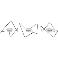 Black+blum Loop Triangular Tealight Holders, Set Of 3
