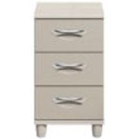 Juno Cashmere & White Elm 3 Drawer Chest (H)710mm (W)400mm (D)420mm