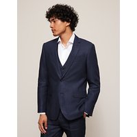 John Lewis Linen Regular Fit Suit Jacket, Navy