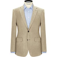 John Lewis Silk Linen Regular Fit Suit Jacket, Stone