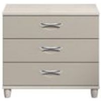 Juno Cashmere & White Elm Effect 3 Drawer Chest (H)710mm (W)800mm (D)420mm