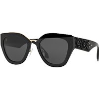 Prada PR 10TS Embellished Geometric Sunglasses, Black