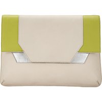 Kin By John Lewis Dillon Leather Clutch Bag, Off White