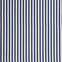 Kokka Wide Stripe Fabric, White/Navy