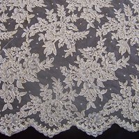Carrington Fabrics Bernice Bridal Lace Fabric, Ivory