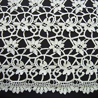 Carrington Fabrics Clare Embellished Lace Fabric, Ivory