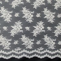 Carrington Fabrics Alicia Embellished Lace, Ivory